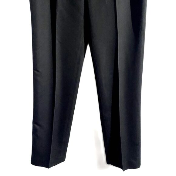 Vintage Ralph Lauren Polo Golf Trouser Pants Solid Black Pleat Leg Preppy Size 8 - Picture 3 of 8